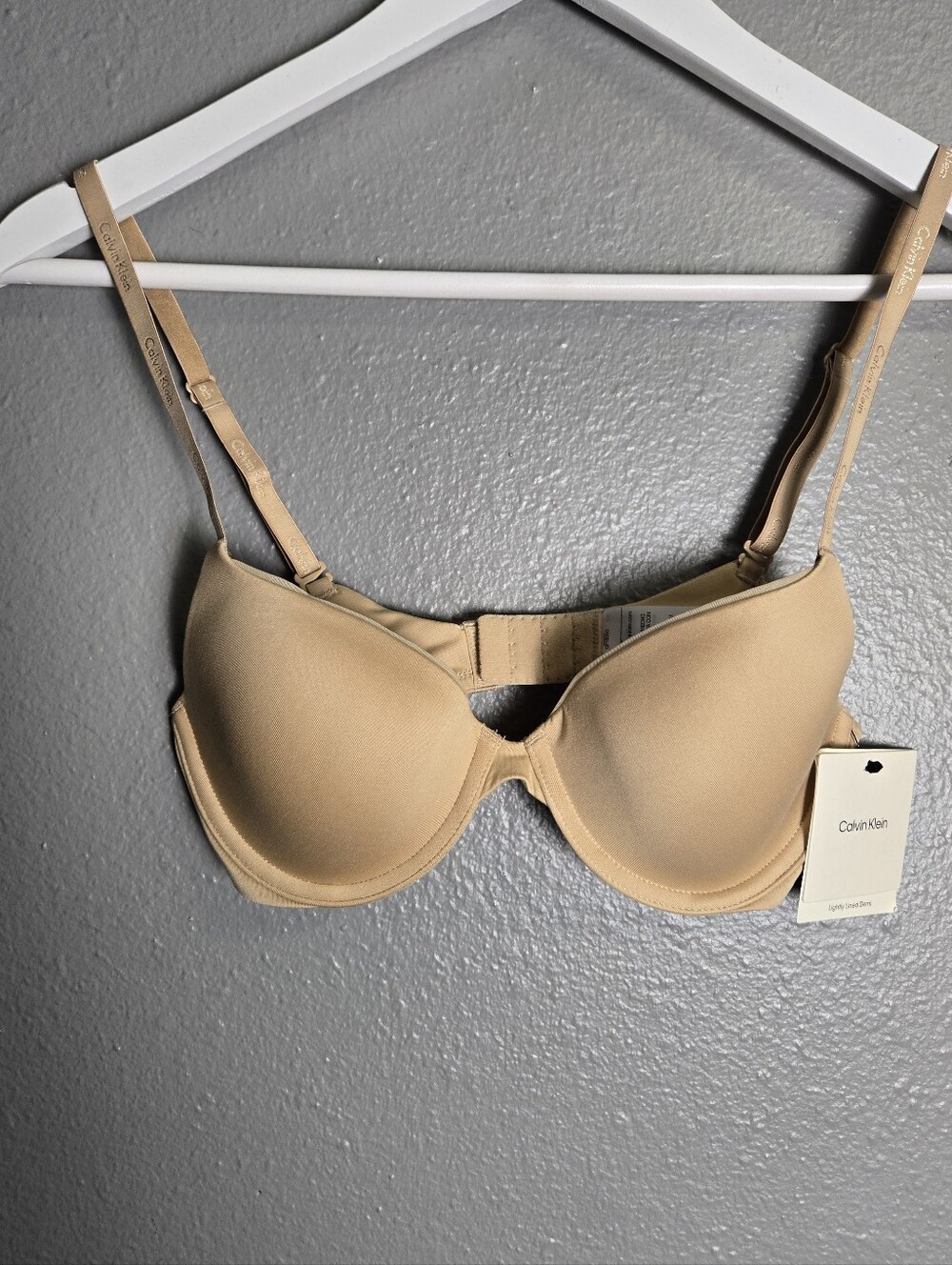 Calvin Klein Microfiber Constant Comfort Size 32B Tan Bra NWT